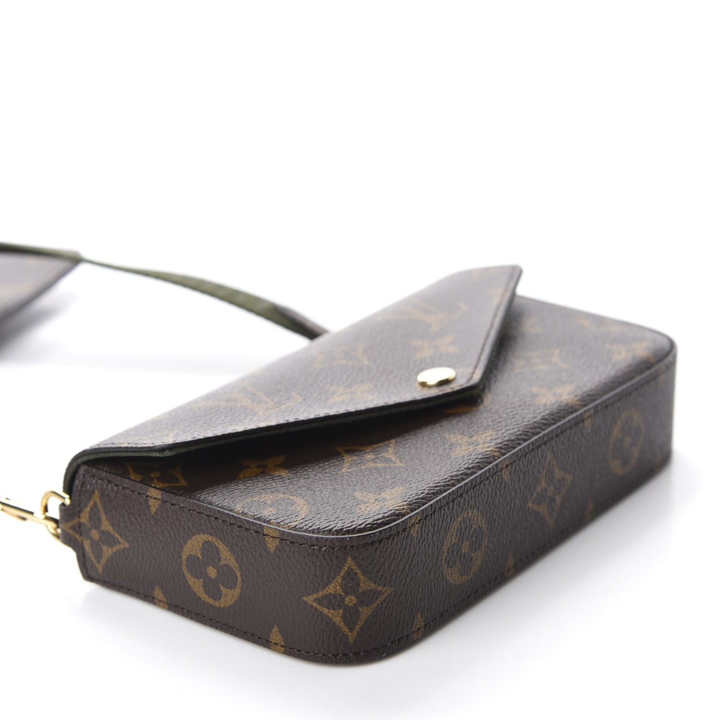 Monogram Felicie Strap & Go Kaki