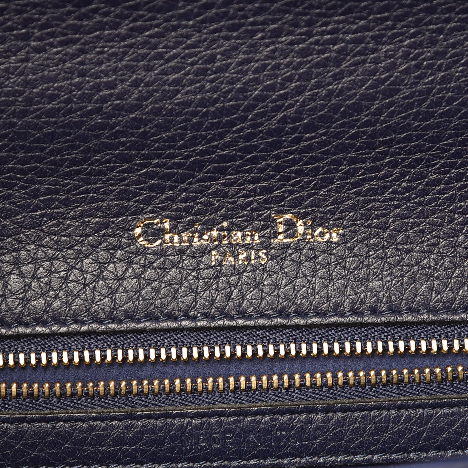 Christian Dior Grained Calfskin Medium Diorama Flap Bag Indigo Blue 7 of 14
