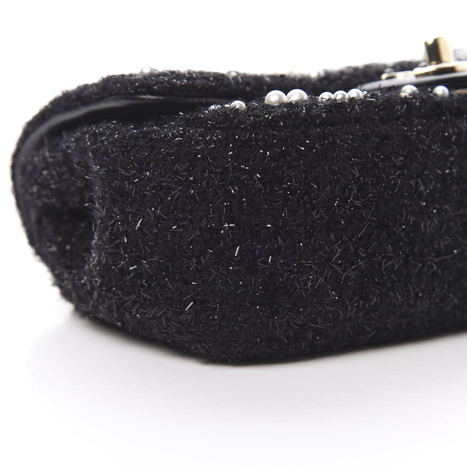 Chanel Tweed Pearl Mini Cosmos Flap Black 9 of 11
