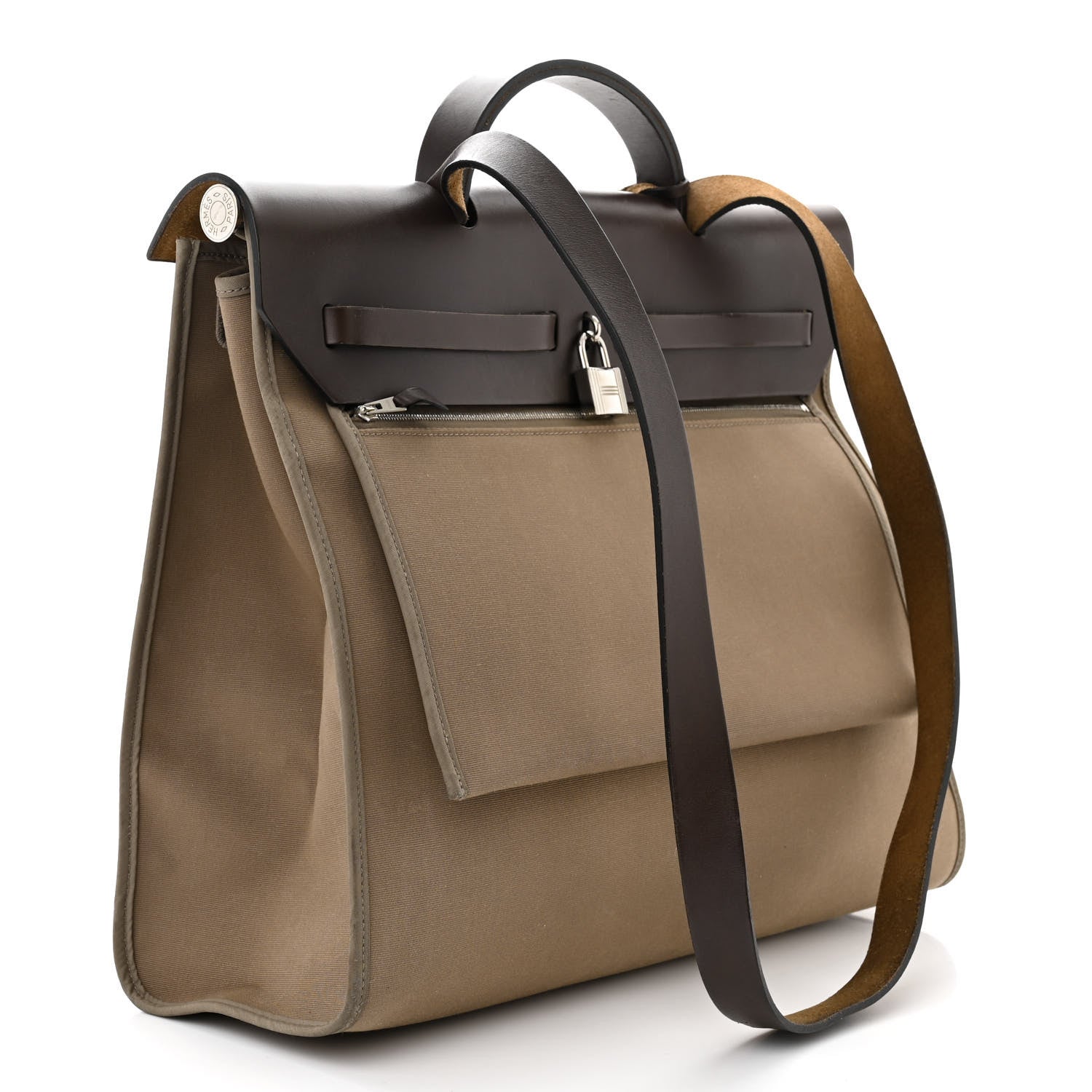 Hermes Toile Vache Hunter Herbag Zip 39 MM Etoupe Ebene 4 of 14