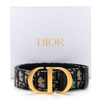 Christian Dior Oblique 30 Montaigne 35mm Belt 75 30 Blue 8 of 8