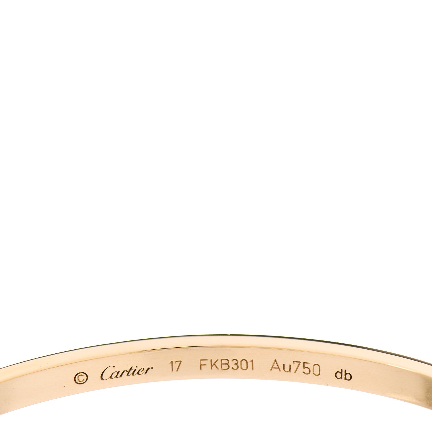 Cartier 18K Yellow Gold Small LOVE Bracelet 17 4 of 5