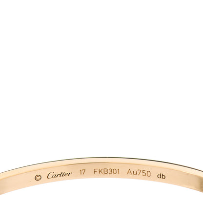 Cartier 18K Yellow Gold Small LOVE Bracelet 17 4 of 5