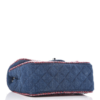 Chanel Denim Braided Mini Rectangular Flap Bag Blue 4 of 10