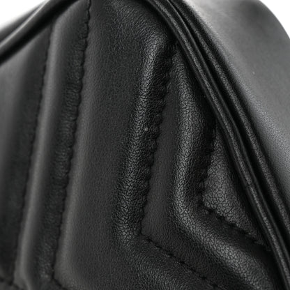 Gucci Calfskin Matelasse Mini GG Marmont Crossbody Bag Black 12 of 13