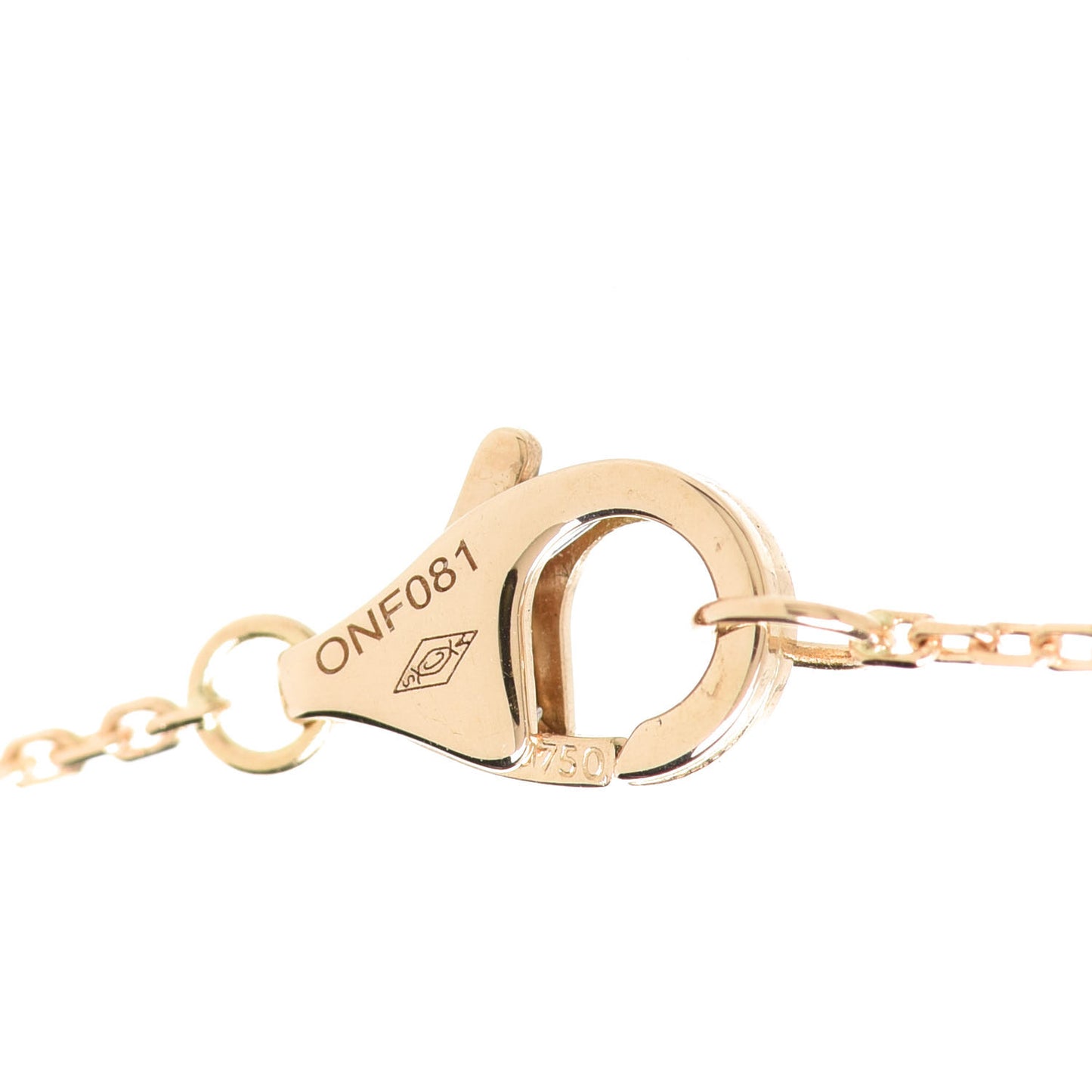 18K Yellow Gold Diamond Mother of Pearl XS Amulette de Cartier Pendant Necklace