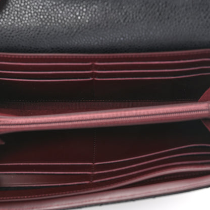 Chanel Caviar Quilted Large Gusset Flap Wallet Black 5 of 8