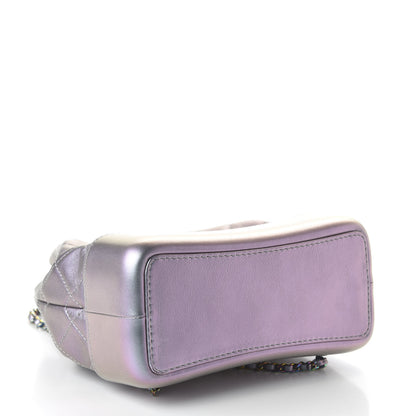 Chanel Iridescent Lambskin Calfskin Small Quilted Gabrielle Backpack Light Purple 3 of 10