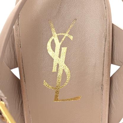 Saint Laurent Calfskin Tribute 105 Platform Sandals 38 Nude 8 of 11