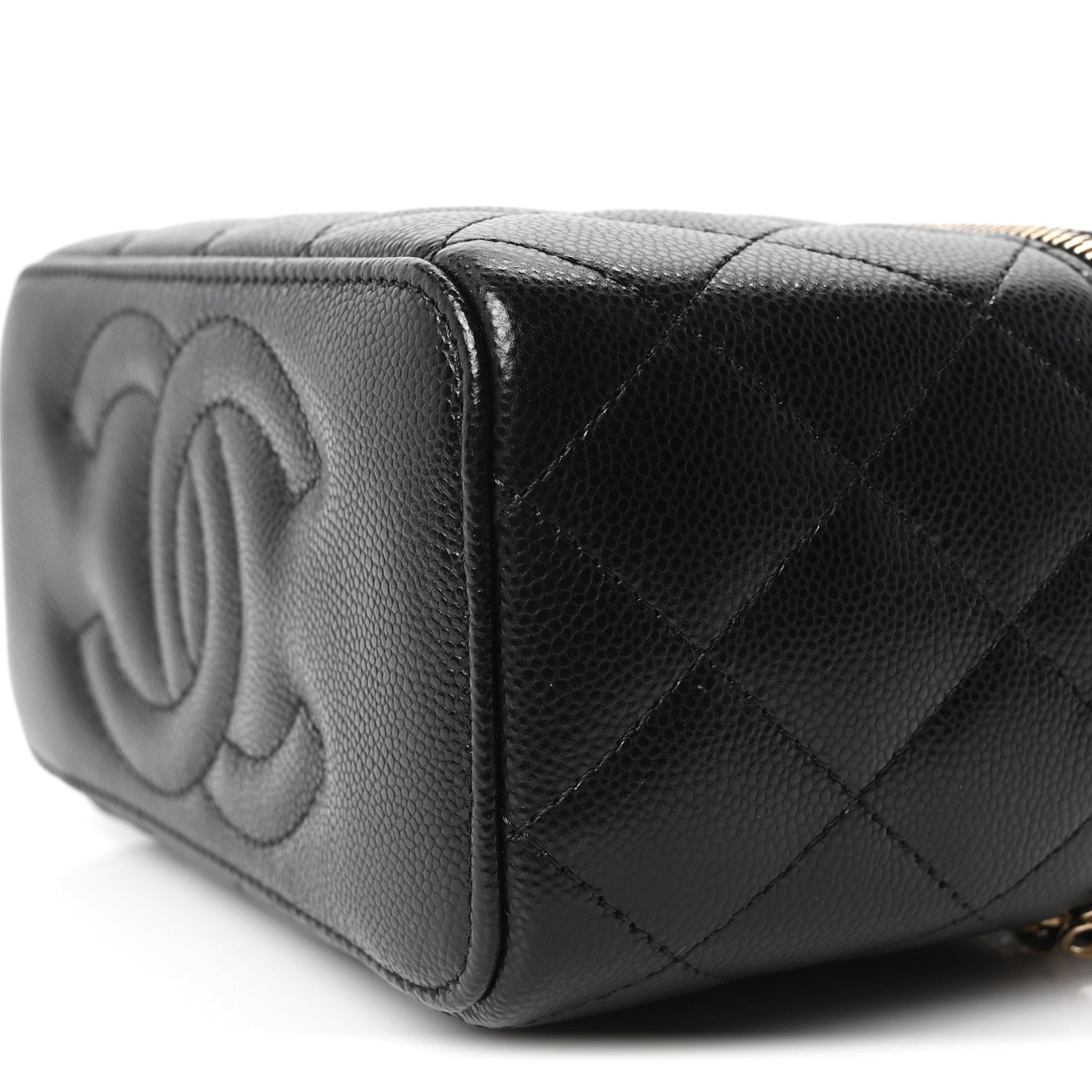 Chanel Caviar Quilted Small Vanity Case With Chain Black 10 of 11