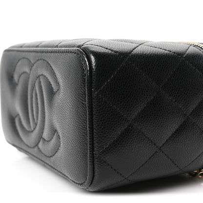 Chanel Caviar Quilted Small Vanity Case With Chain Black 10 of 11