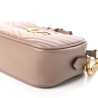 Gucci Calfskin Matelasse Small GG Marmont Chain Shoulder Bag Porcelain Rose 7 of 10