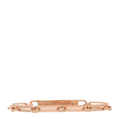 Hermes 18K Rose Gold Diamond Pave PM Kelly Chaine Bracelet 2 of 4