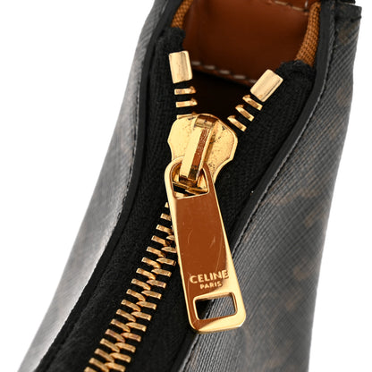 Celine Triomphe Canvas Calfskin Ava Shoulder Bag Tan 12 of 12