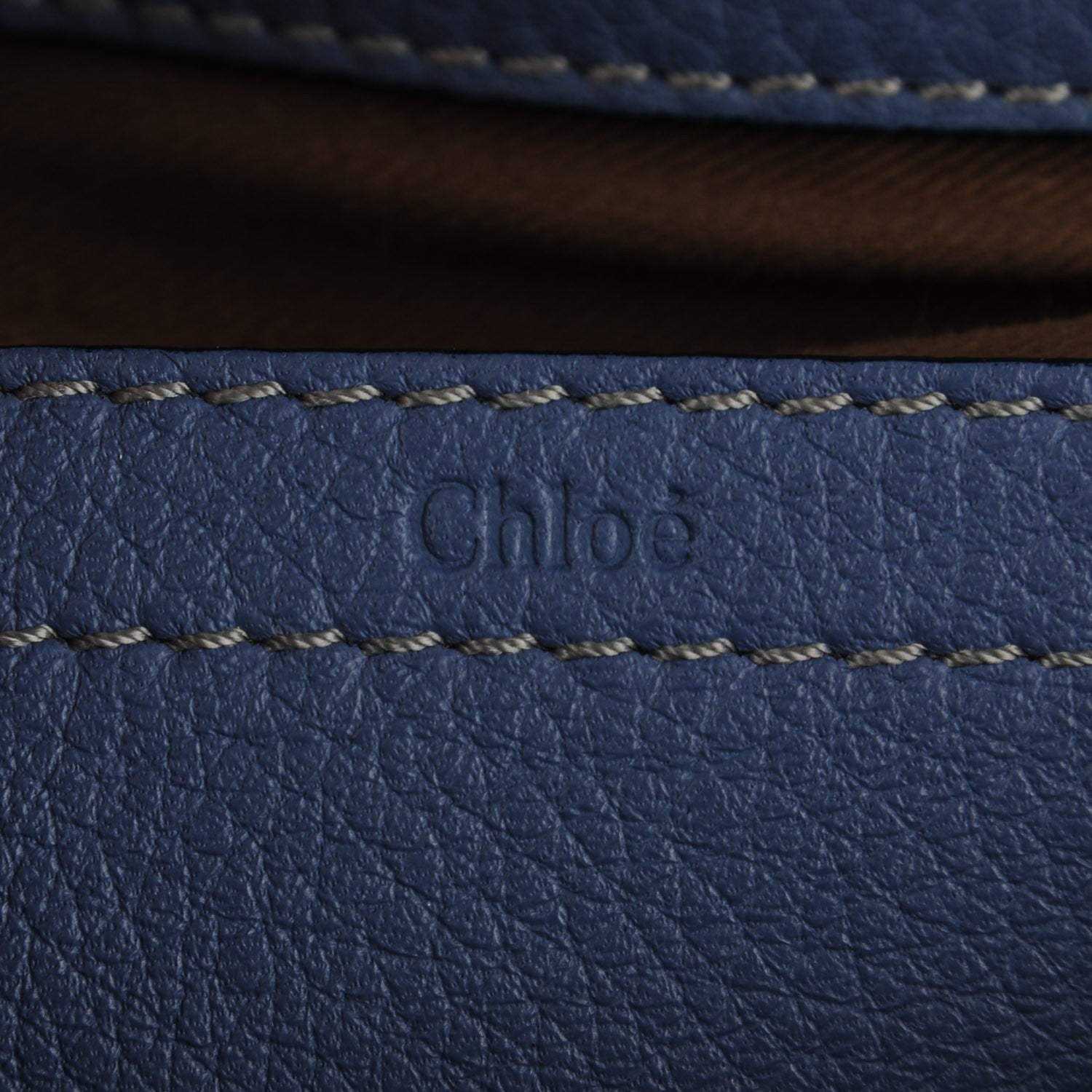 Chloe Calfskin Medium Marcie Round Crossbody Bag Street Blue 9 of 11
