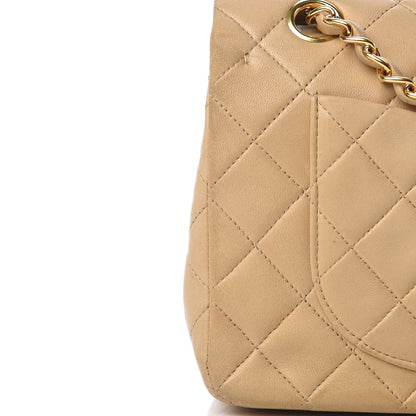 Chanel Lambskin Quilted Small Double Flap Beige 18 of 20
