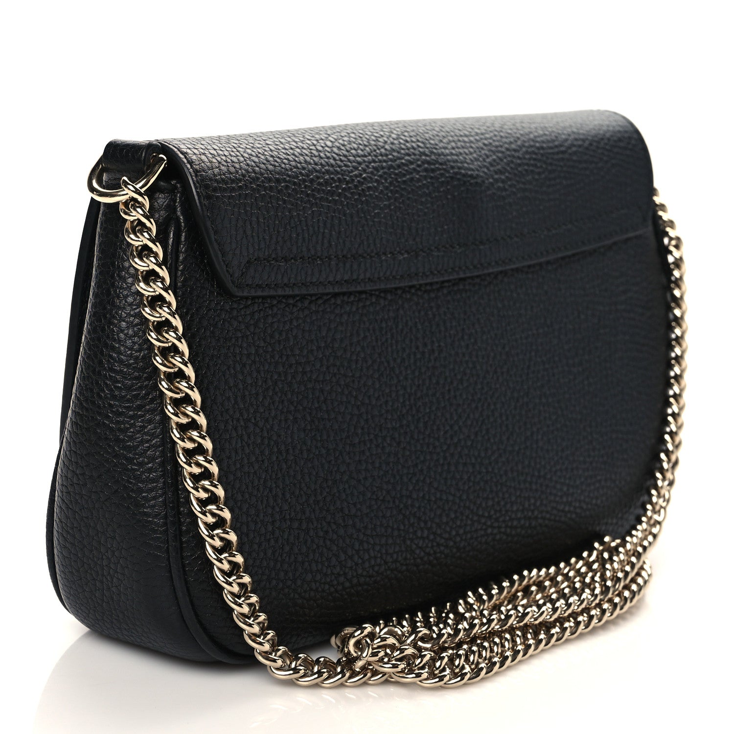 Gucci Pebbled Calfskin Medium Soho Flap Crossbody Black 3 of 11