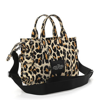 Marc Jacobs Cotton Canvas Leopard Print Mini The Traveler Tote Bag 3 of 11