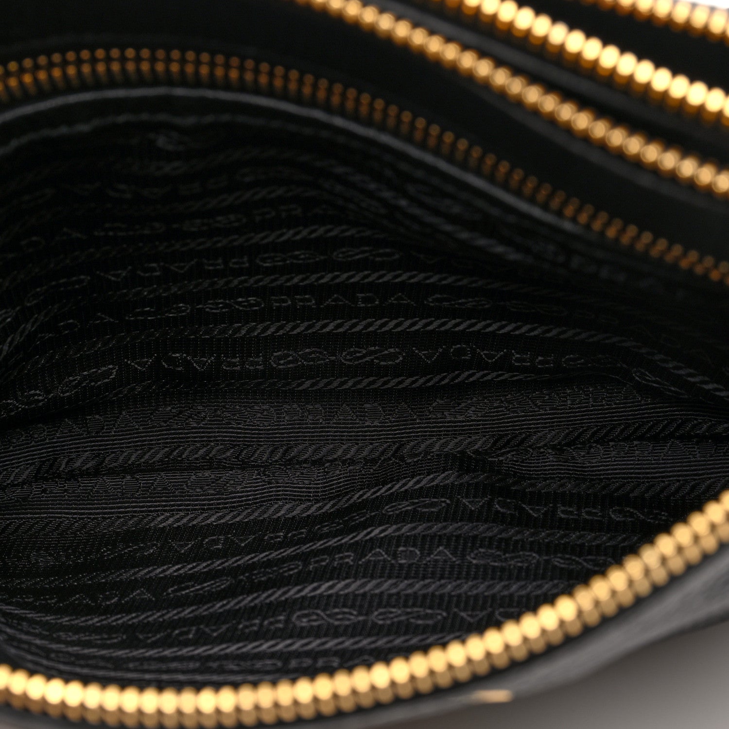 Prada Vitello Phenix Double Zip Crossbody Bag Black 5 of 10