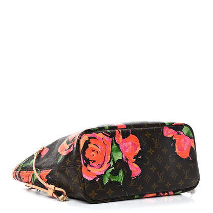 Louis Vuitton Monogram Roses Neverfull MM 4 of 9