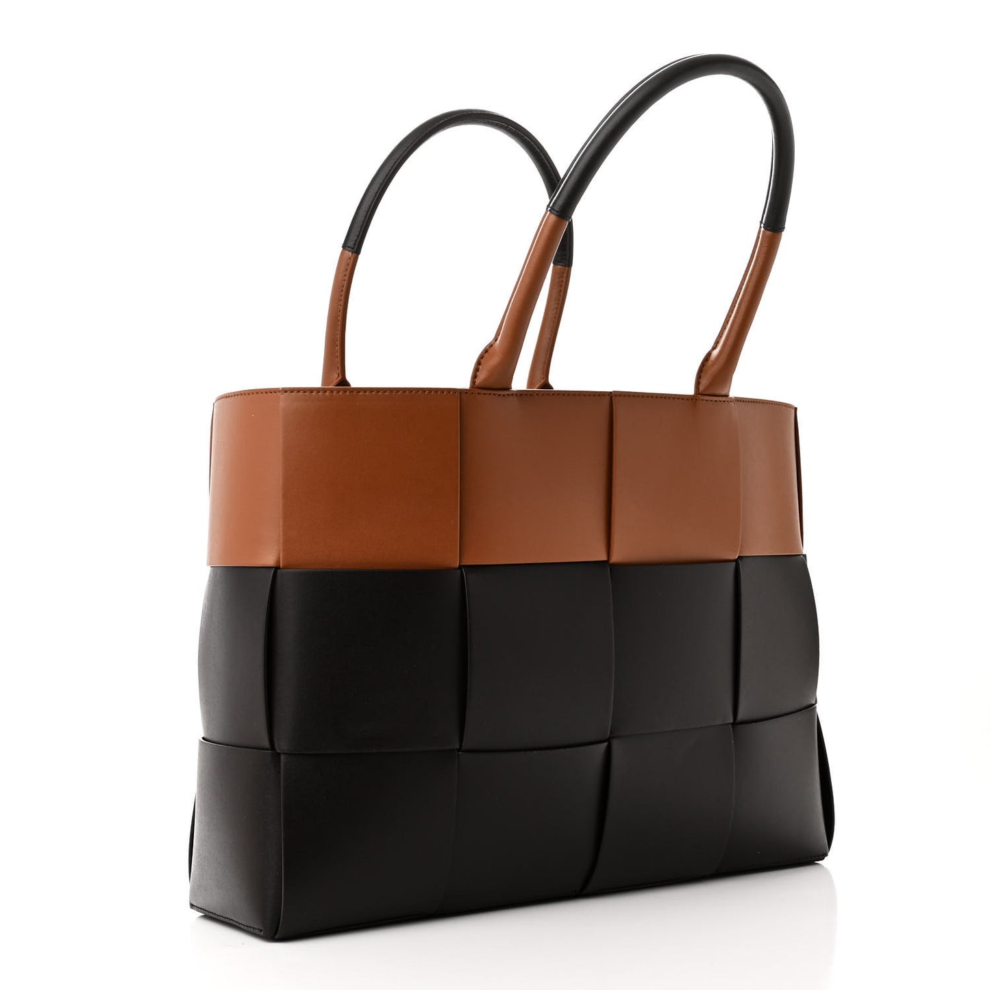 Nappa Maxi Intrecciato Medium Arco Tote Fondant Wood