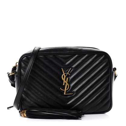 Saint Laurent Calfskin Matelasse Monogram Lou Camera Bag Black 1 of 12