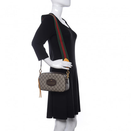 Gucci GG Supreme Monogram Web Neo Vintage Shoulder Bag Beige New Acero Crop 2 of 11
