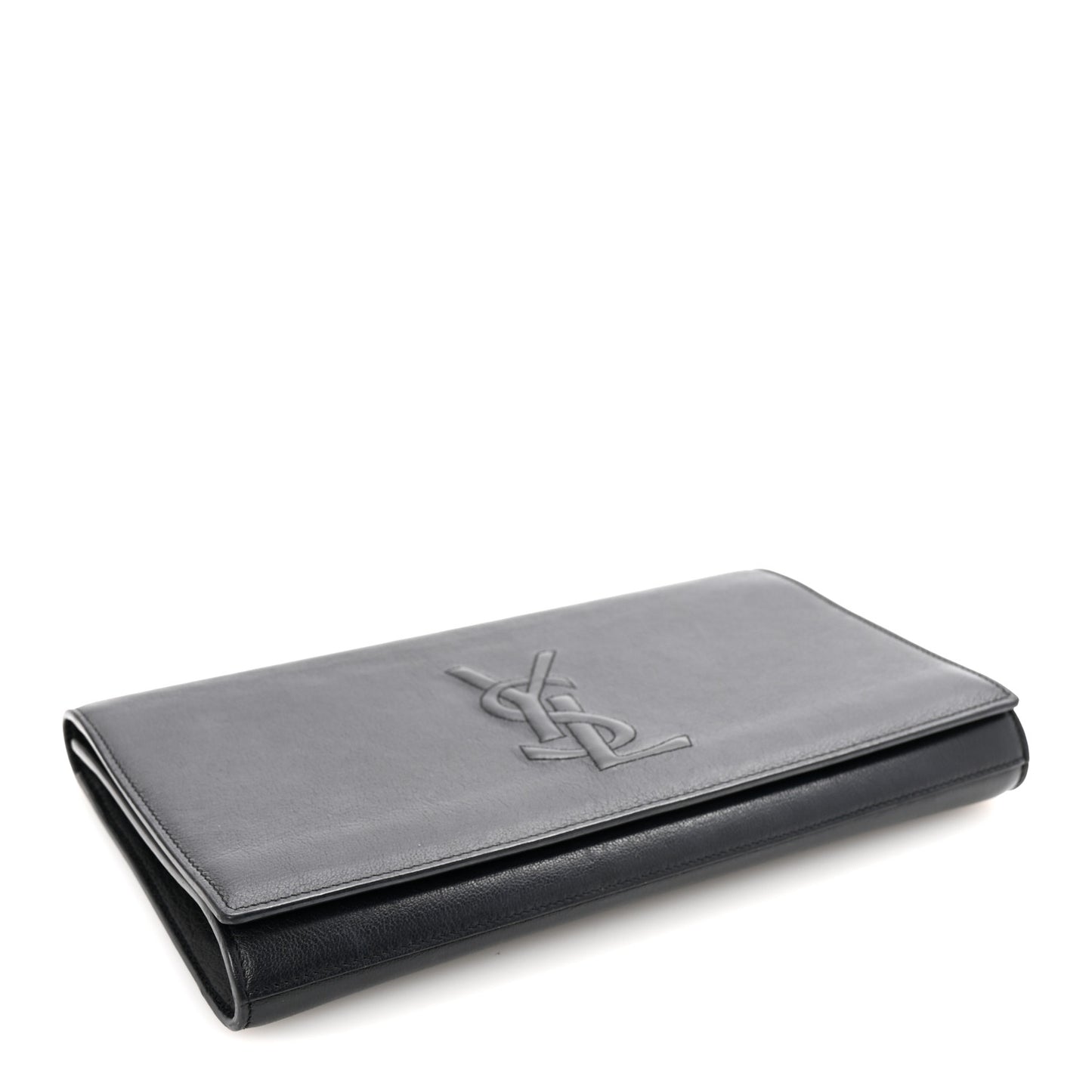 Calfskin Monogram Large Belle De Jour Clutch Black