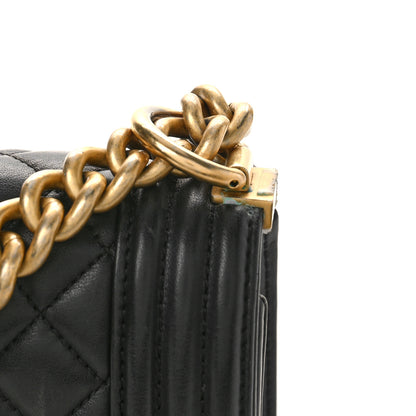 Chanel Lambskin Quilted Medium Boy Flap Black 10 of 14