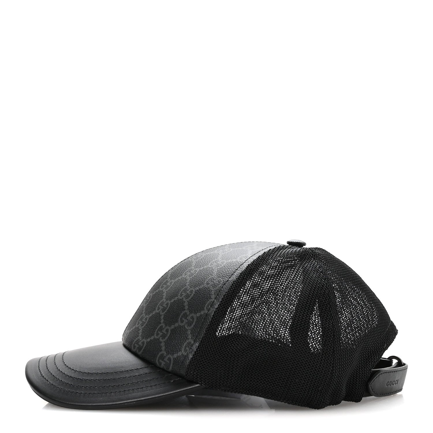 Gucci GG Supreme Monogram Baseball Hat S Black 4 of 9