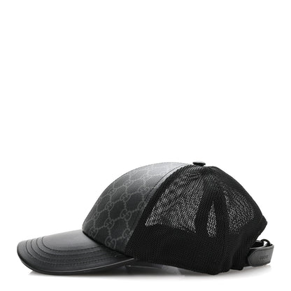Gucci GG Supreme Monogram Baseball Hat S Black 4 of 9