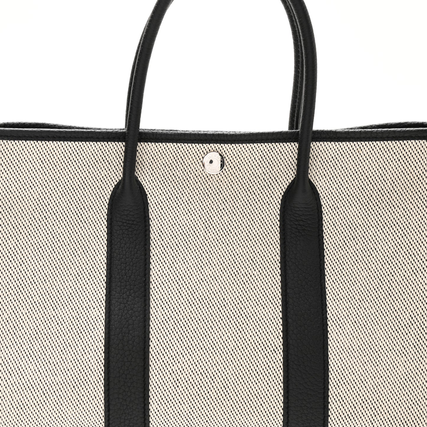 Twill H Negonda Garden Party 30 TPM Tote Ecru Black