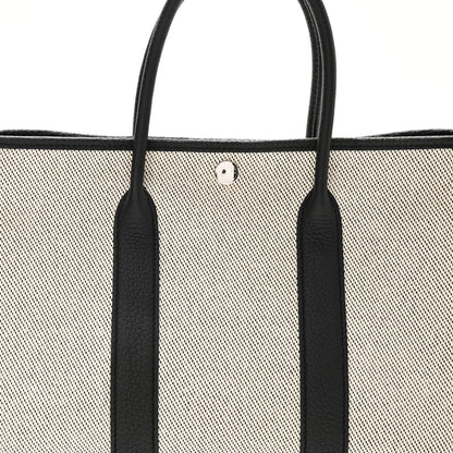 Hermes Twill H Negonda Garden Party 30 TPM Tote Ecru Black 7 of 10