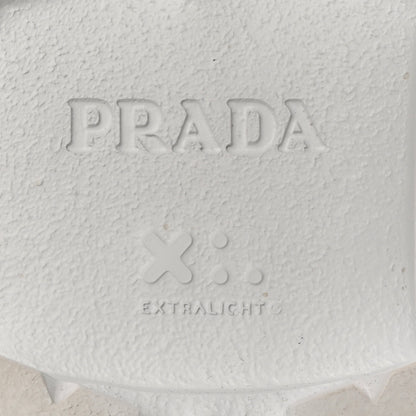 Prada Nappa Soft Metal Triangle Logo Padded Monolith 55mm Sneakers 39.5 White 7 of 20
