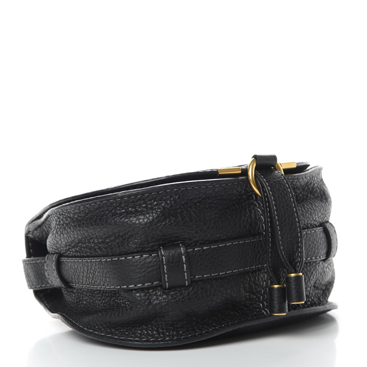 Chloe Calfskin Mini Marcie Round Crossbody Bag Black 4 of 12