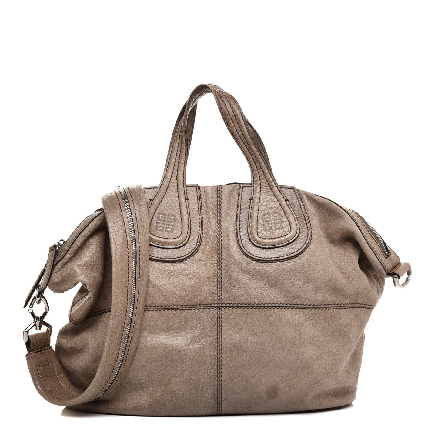 Crackled Calfskin Medium Nightingale Beige