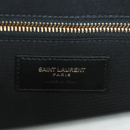 Saint Laurent Grain De Poudre Matelasse Chevron Large Monogram Satchel Bronze 6 of 7