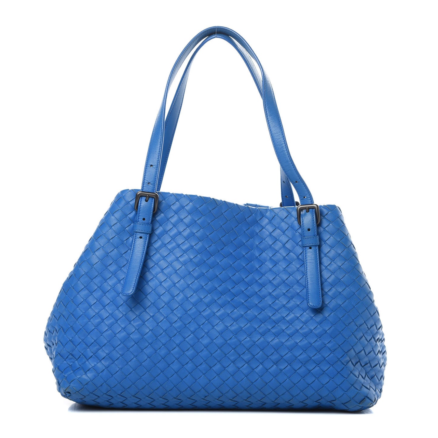 Intrecciato Medium A Shape Seamless Tote Bluette