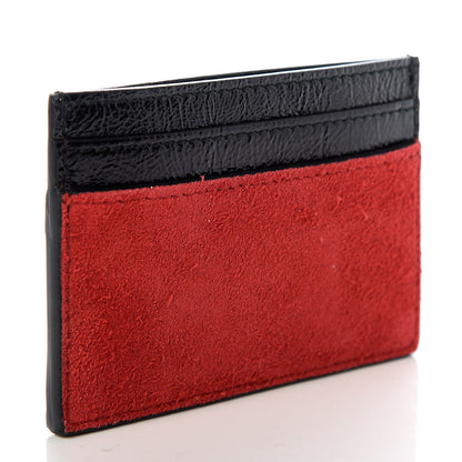 Gucci Suede Patent Ophidia Card Holder Hibiscus Red Black 3 of 7