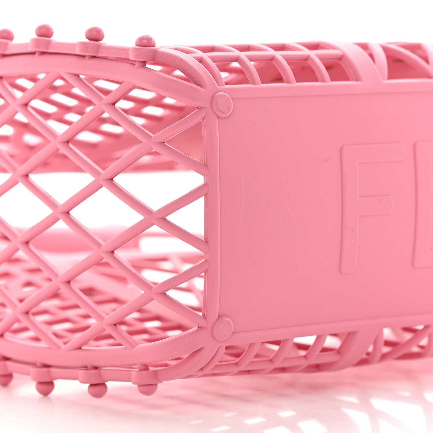 Fendi Recycled Plastic Vitello Liberty Matte Small Fendi Basket Rosa 9 of 11