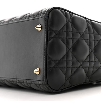 Christian Dior Lambskin Cannage Medium Lady Dior Black 10 of 15