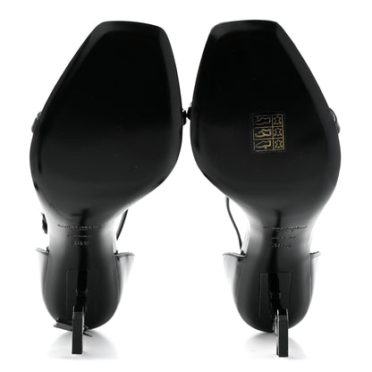 Saint Laurent Patent Calfskin Opyum 85 Sandals 38.5 Black 5 of 9