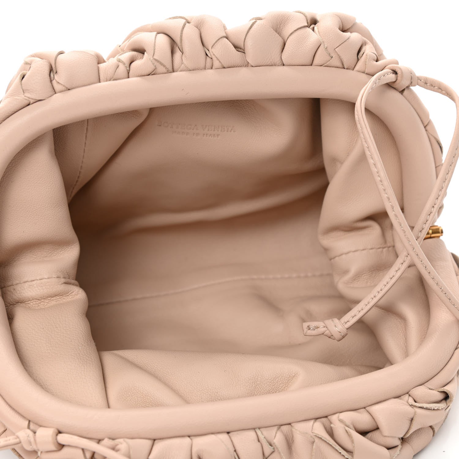 Bottega Veneta Nappa Intrecciato The Mini Pouch Almond 4 of 4