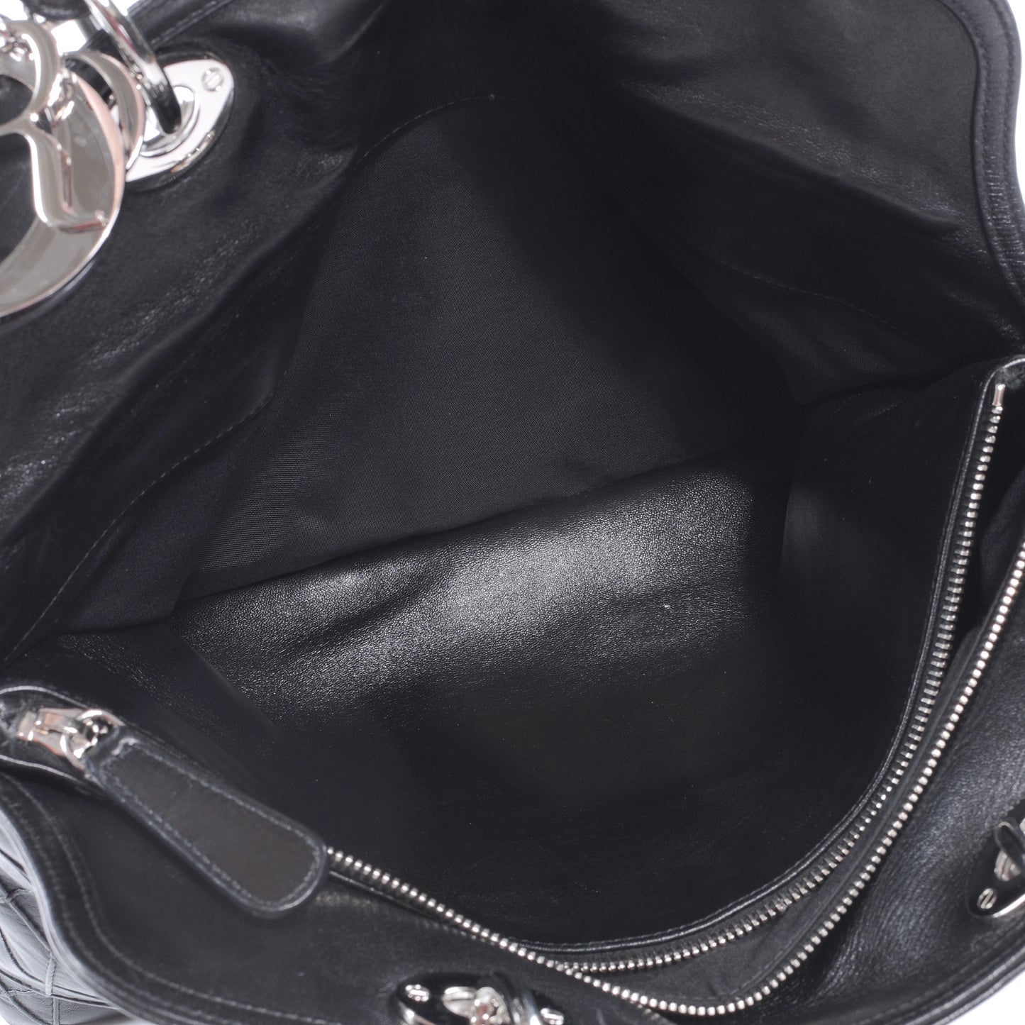 Lambskin Cannage Medium Granville Tote Black