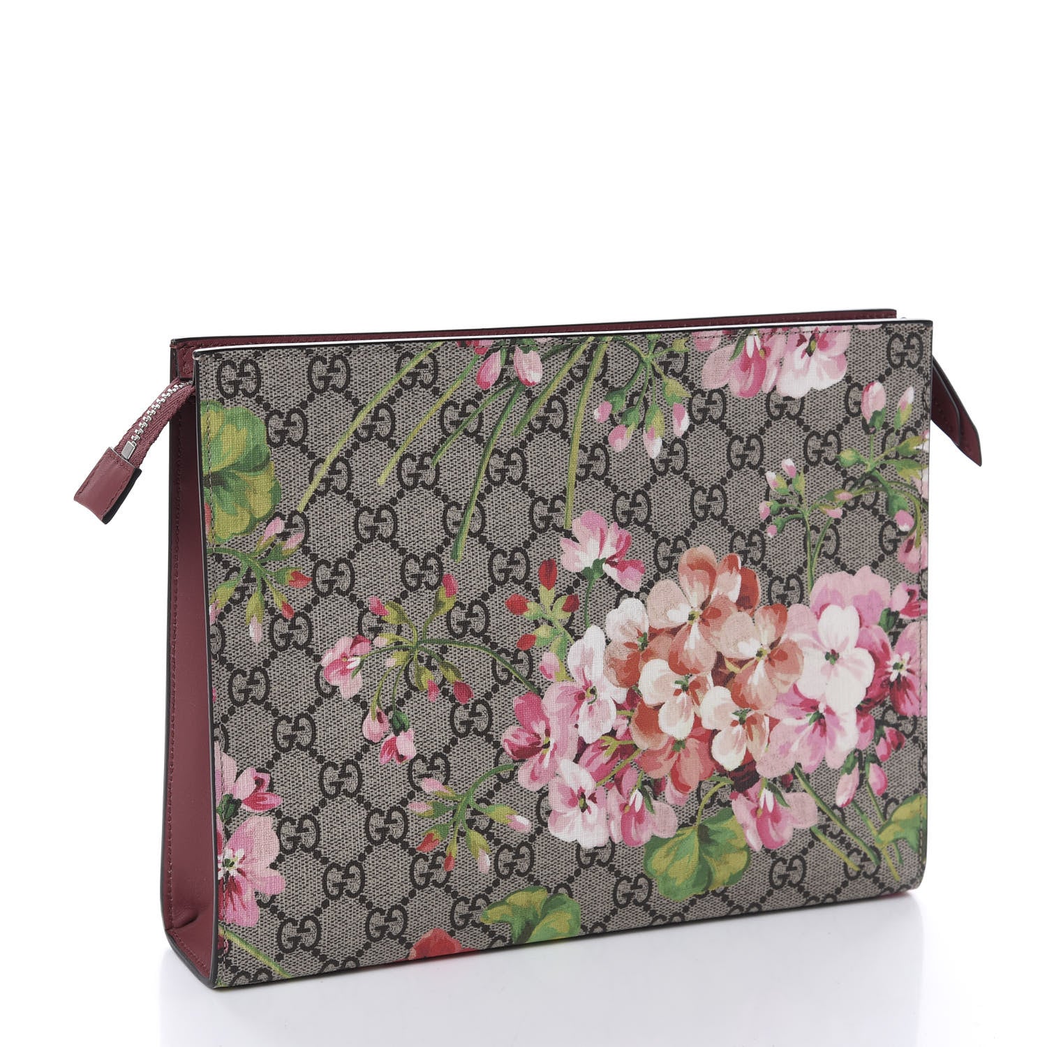 Gucci GG Supreme Monogram Blooms Large Cosmetic Case Beige Multicolor Dry Rose 3 of 8
