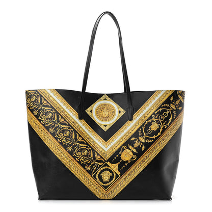 Versace Barocco Printed Tote Black Gold 1 of 9