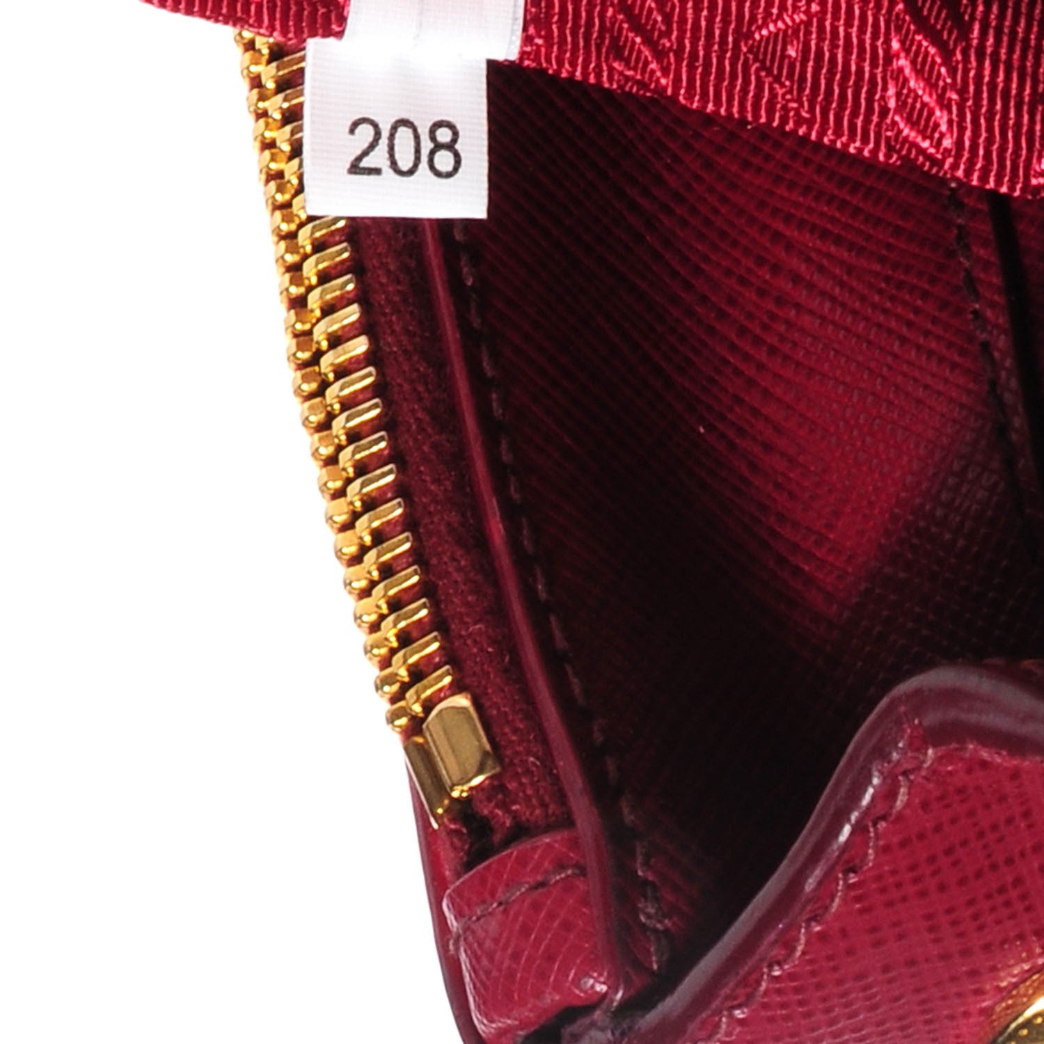 Prada Saffiano Lux Mini Double Zip Tote Cherry 8 of 13