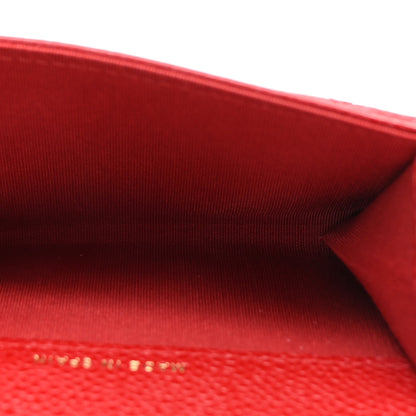 Chanel Caviar Quilted Boy Flap Card Holder Wallet Red 5 of 9