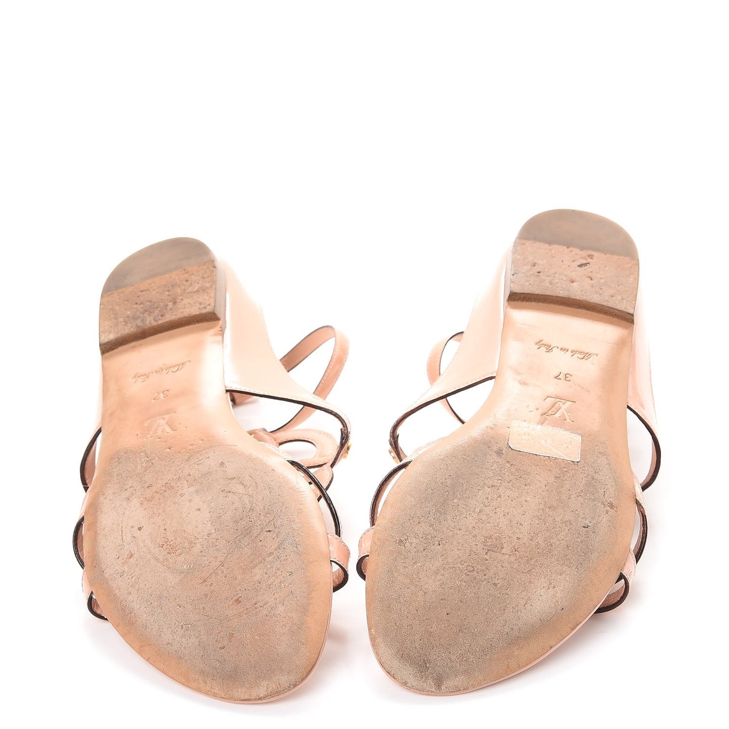 Patent Fleur Thong Sandals 37 Pink