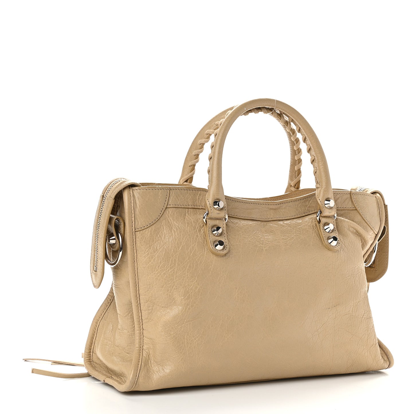 Agneau Classic Silver Hardware S City Beige Sable